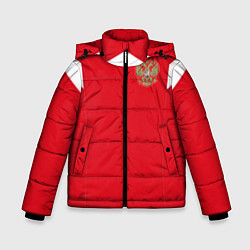 Куртка зимняя для мальчика Сборная России: ЧМ 2018, цвет: 3D-красный