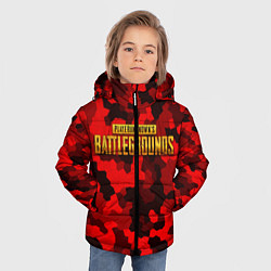 Куртка зимняя для мальчика PUBG: Red Mozaic, цвет: 3D-красный — фото 2