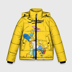 Куртка зимняя для мальчика Simpsons Family, цвет: 3D-черный