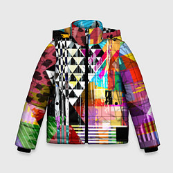 Куртка зимняя для мальчика RGB Geometry, цвет: 3D-красный