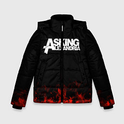 Куртка зимняя для мальчика Asking Alexandria: Flame, цвет: 3D-черный