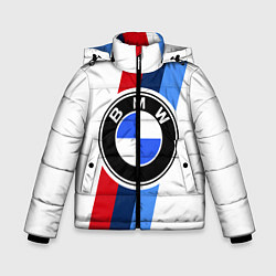 Куртка зимняя для мальчика BMW M: White Sport, цвет: 3D-красный