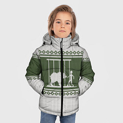 Куртка зимняя для мальчика Медведь: Зимний узор, цвет: 3D-красный — фото 2