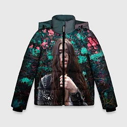 Куртка зимняя для мальчика Dua Lipa: Floral, цвет: 3D-черный