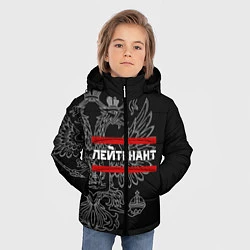 Куртка зимняя для мальчика Лейтенант: герб РФ, цвет: 3D-красный — фото 2