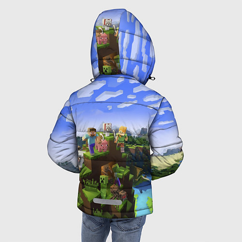 Зимняя куртка для мальчика Майнкрафт: Павел / 3D-Светло-серый – фото 4