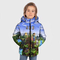 Куртка зимняя для мальчика Майнкрафт: Лев, цвет: 3D-черный — фото 2