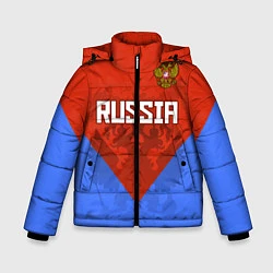 Куртка зимняя для мальчика Russia Red & Blue, цвет: 3D-черный