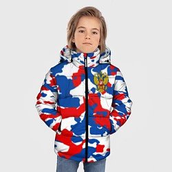 Куртка зимняя для мальчика Герб РФ Милитари, цвет: 3D-черный — фото 2