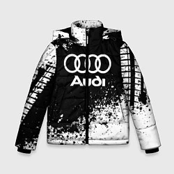 Куртка зимняя для мальчика Audi: Black Spray, цвет: 3D-светло-серый