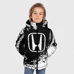 Куртка зимняя для мальчика Honda: Black Spray, цвет: 3D-черный — фото 2