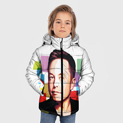Куртка зимняя для мальчика Илон Маск, цвет: 3D-красный — фото 2