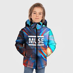 Куртка зимняя для мальчика Muse: Colour Abstract, цвет: 3D-черный — фото 2