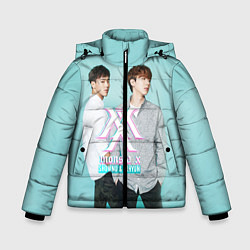 Куртка зимняя для мальчика Shownu & Kihyun, цвет: 3D-светло-серый