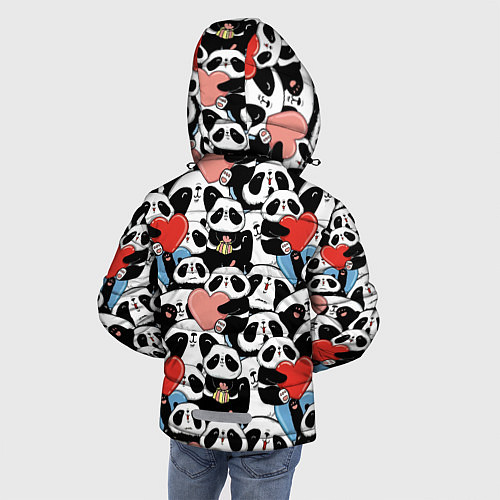 Зимняя куртка для мальчика Funny Pandas / 3D-Светло-серый – фото 4