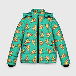 Куртка зимняя для мальчика Стиль пиццы, цвет: 3D-черный