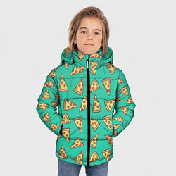 Куртка зимняя для мальчика Стиль пиццы, цвет: 3D-черный — фото 2