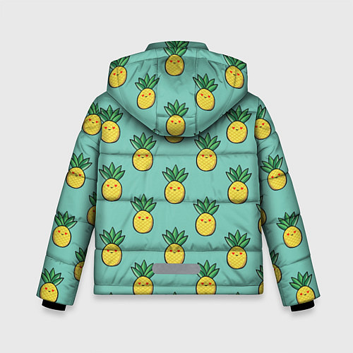 Зимняя куртка для мальчика Веселые ананасы / 3D-Светло-серый – фото 2