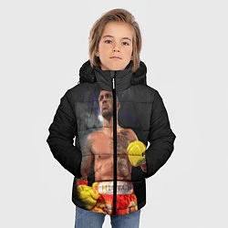 Куртка зимняя для мальчика Vasyl Lomachenko, цвет: 3D-черный — фото 2