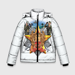 Куртка зимняя для мальчика 100 лет пограничным войскам, цвет: 3D-светло-серый