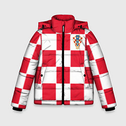 Куртка зимняя для мальчика Сборная Хорватии: Домашняя ЧМ-2018, цвет: 3D-черный