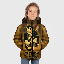 Куртка зимняя для мальчика Bendy and the ink machine, цвет: 3D-светло-серый — фото 2