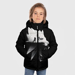 Куртка зимняя для мальчика Волк Ведьмака, цвет: 3D-черный — фото 2
