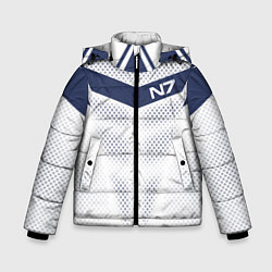 Куртка зимняя для мальчика N7: White Armor, цвет: 3D-черный