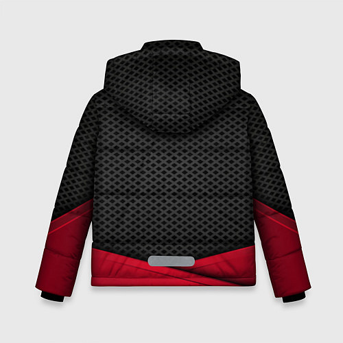 Зимняя куртка для мальчика Mercedes Benz: Grey Carbon / 3D-Красный – фото 2