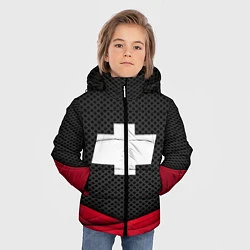 Куртка зимняя для мальчика Chevrolet: Grey Carbon, цвет: 3D-черный — фото 2