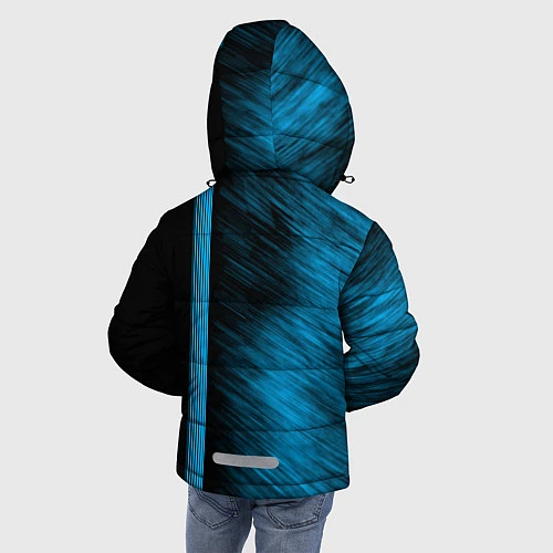 Зимняя куртка для мальчика Chrysler синие полосы / 3D-Светло-серый – фото 4
