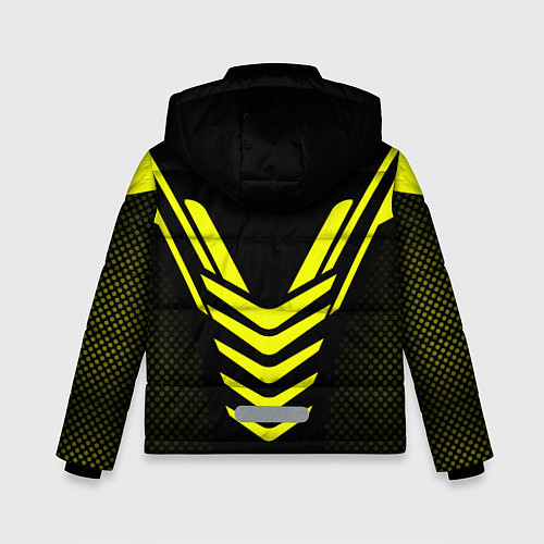 Зимняя куртка для мальчика CS:GO Yellow Carbon / 3D-Красный – фото 2