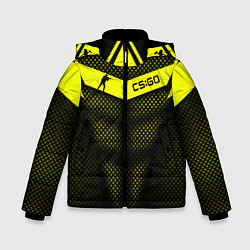 Куртка зимняя для мальчика CS:GO Yellow Carbon, цвет: 3D-черный