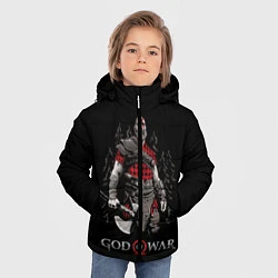 Куртка зимняя для мальчика Кратос-дровосек, цвет: 3D-черный — фото 2