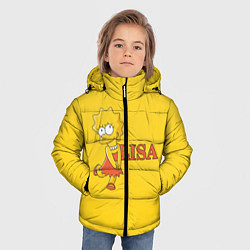 Куртка зимняя для мальчика Lisa Simpson, цвет: 3D-черный — фото 2