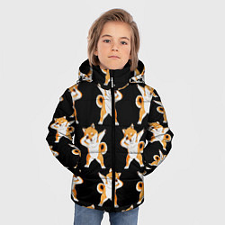 Куртка зимняя для мальчика Foxes Dab, цвет: 3D-черный — фото 2