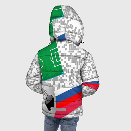 Зимняя куртка для мальчика Русский футбол / 3D-Светло-серый – фото 4