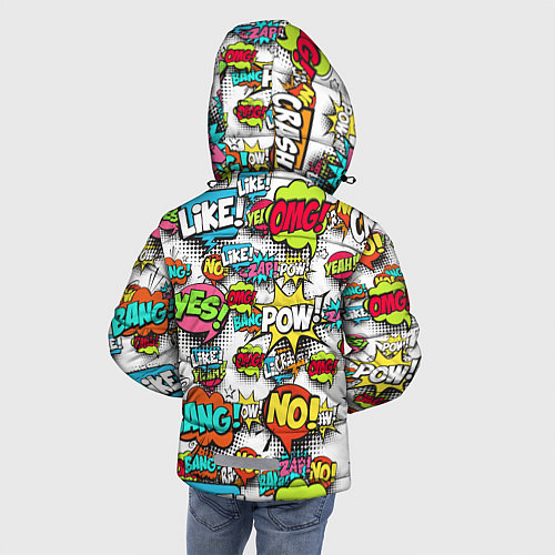 Зимняя куртка для мальчика Pop art Fashion / 3D-Светло-серый – фото 4