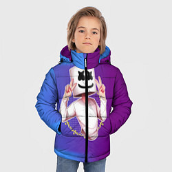 Куртка зимняя для мальчика Marshmello Peace, цвет: 3D-черный — фото 2