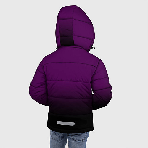 Зимняя куртка для мальчика Black Pink: Violet Gradient / 3D-Светло-серый – фото 4