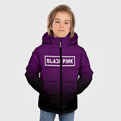 Куртка зимняя для мальчика Black Pink: Violet Gradient, цвет: 3D-светло-серый — фото 2