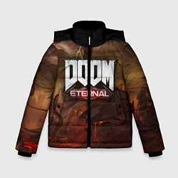 Куртка зимняя для мальчика DOOM: Eternal, цвет: 3D-красный