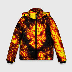 Куртка зимняя для мальчика Cyberpunk 2077: FIRE SAMURAI, цвет: 3D-светло-серый
