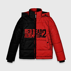 Куртка зимняя для мальчика RDD 2: Black & Red, цвет: 3D-светло-серый