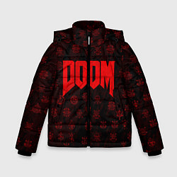 Куртка зимняя для мальчика DOOM: Hellish signs, цвет: 3D-черный