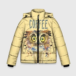 Куртка зимняя для мальчика Owls like coffee, цвет: 3D-красный