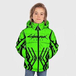 Куртка зимняя для мальчика Cyberpunk 2077: Acid Green, цвет: 3D-светло-серый — фото 2