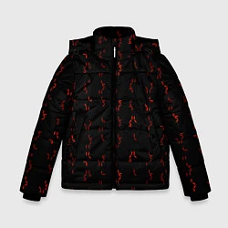 Куртка зимняя для мальчика Алфавит хищника, цвет: 3D-черный