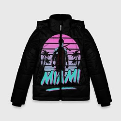 Куртка зимняя для мальчика Майами, цвет: 3D-черный