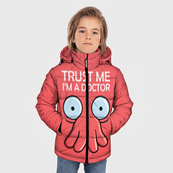 Куртка зимняя для мальчика Trust Me I'm a Doctor, цвет: 3D-светло-серый — фото 2
